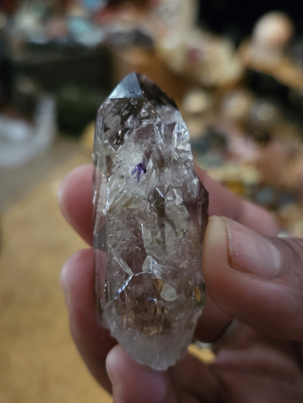 Elestial Quartz Double Enhydro